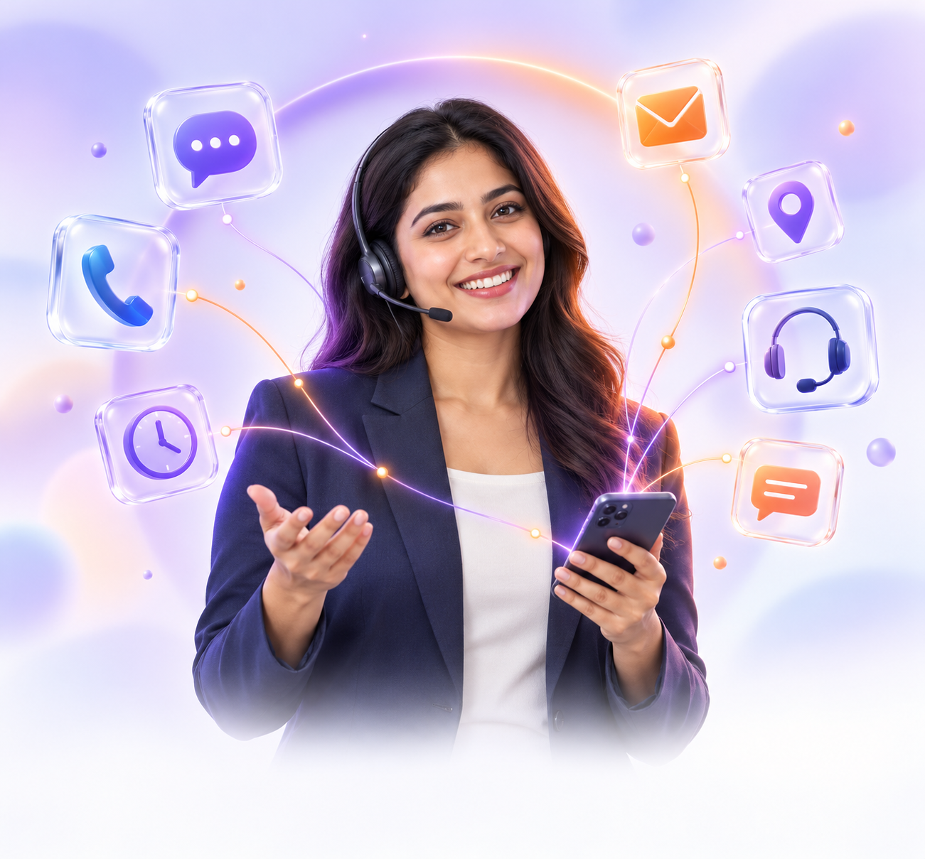 Connected Customer Support Representative