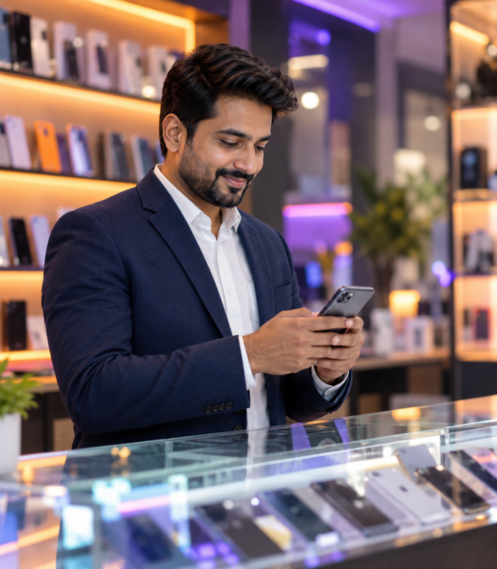 Polished Smartphone Showroom Portrait e1792222901317